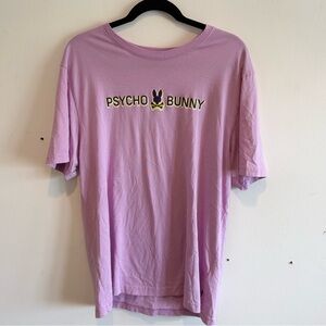 Psycho Bunny Lavender Logo Graphic Tee 100% Cotton Streetwear